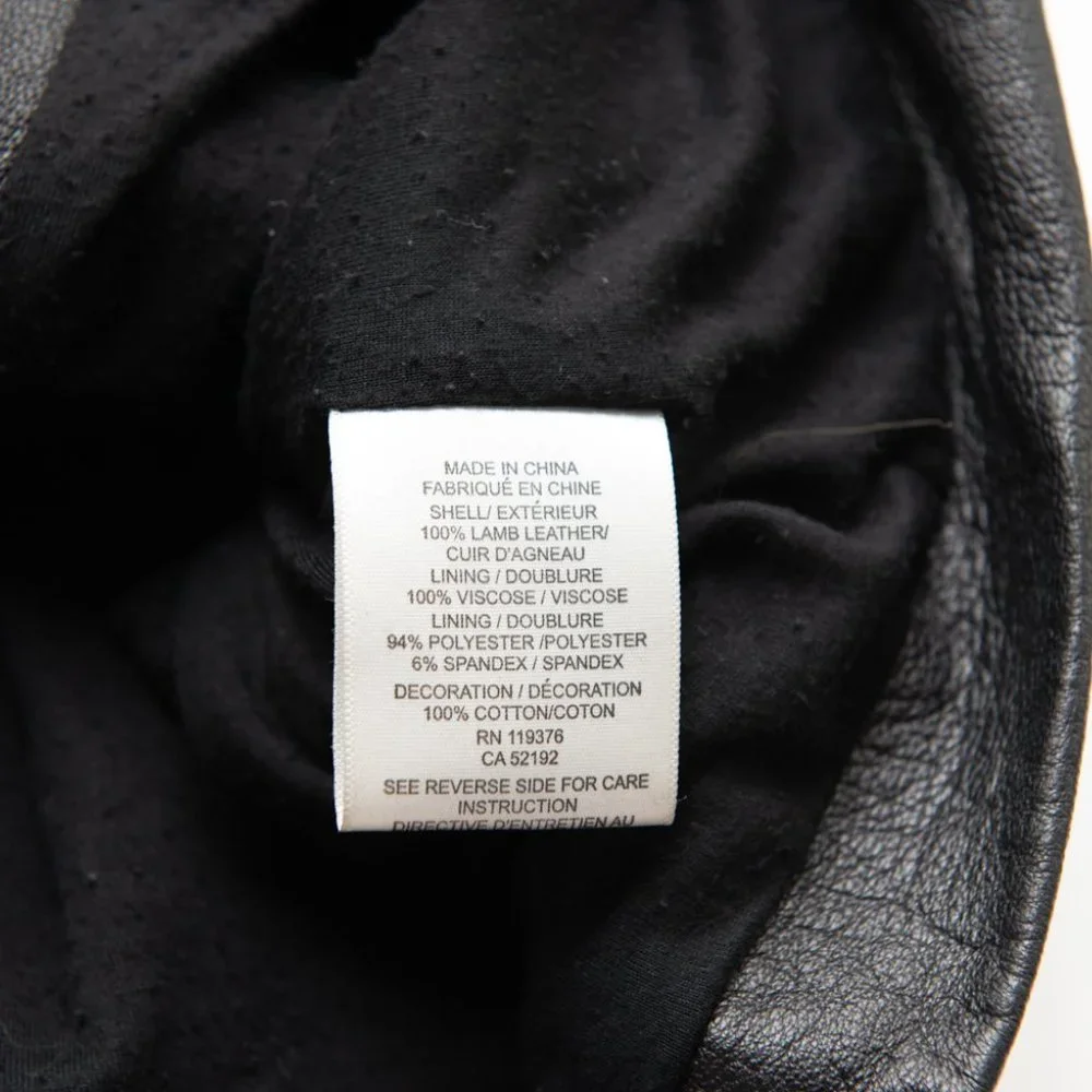 Helmut Lang Lamb Leather Jacket Sweatshirt Combo Coat Mix Media Black Size Small